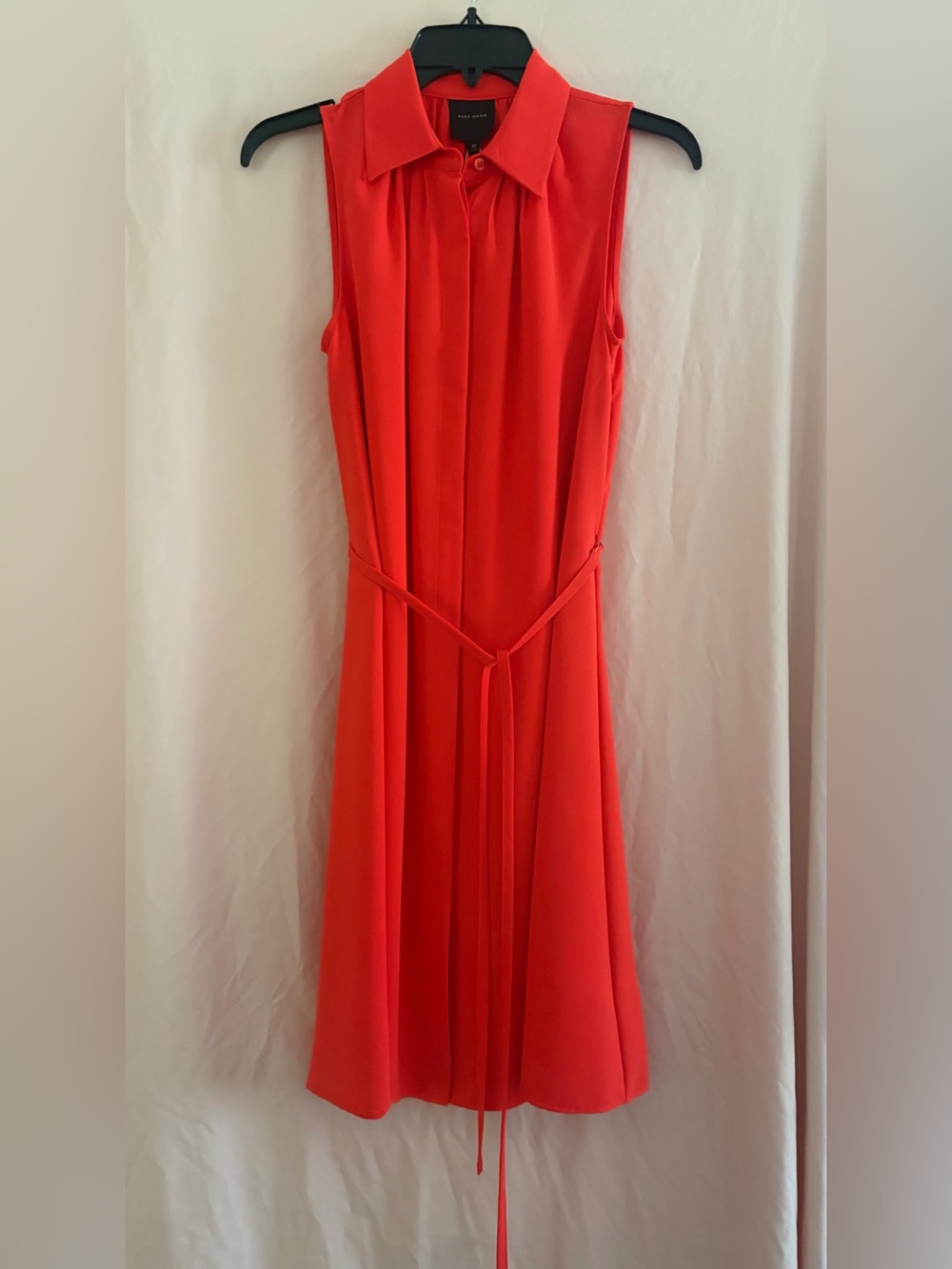 Alex Marie Sleeveless Red Tie-Waist Midi Dress